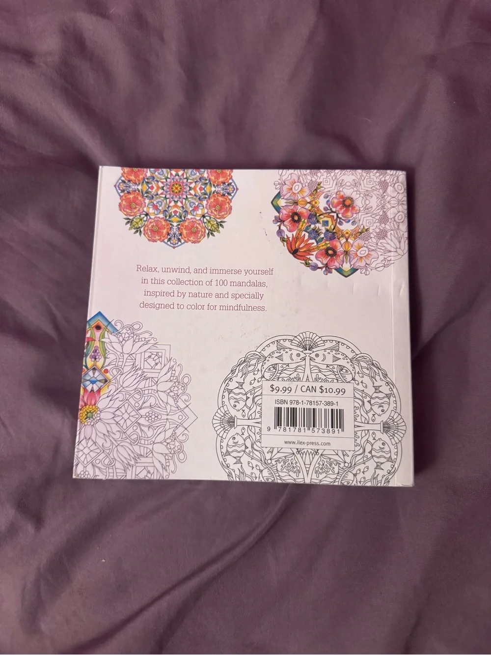 Coloring for Mindfulness Book - White and Pink Cover